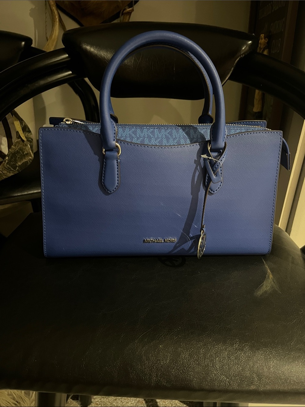 Michael Kors Cobalt Blue Leather Satchel